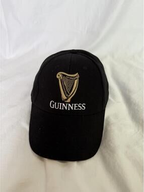Guinness Black Baseball Cap with Embroidered Logo